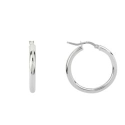 Boucles d'Oreilles Créoles Rondes en Argent, Diamètre 20 mm à 50 mm - Clio Blue