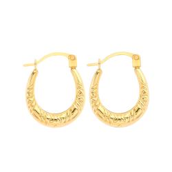 Boucles d'Oreilles Créoles Sierra en Or Jaune 375 - Emanessence