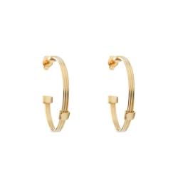 PROMO Boucles d'Oreilles Créoles Talisman en Plaqué Or, Diamètre 27 mm - Skalli OCARAT.COM BIJOUTERIE N°1