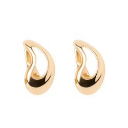 Boucles d'Oreilles Créoles Tempo en Argent Doré, Diamètre 16 mm - AR01-D42-U - Pdpaola