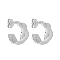 PROMO Boucles d'Oreilles Créoles Tressées en Argent 925, Diamètre 15 mm - Vandona OCARAT.COM BIJOUTERIE N°1
