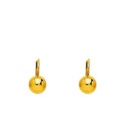 Boucles d'Oreilles d'Oeilles Dormeuses en Or Jaune 750 - Emanessence