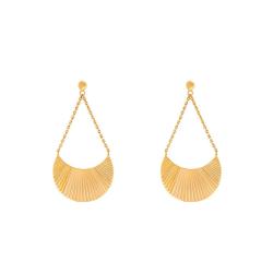 Boucles d'Oreilles Demi-Lunes en Plaquées Or Jaune - Naïades