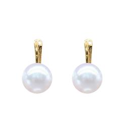 PROMO Boucles d'Oreilles Dormeuses en Or 750 & Perles d'Eau Douce 7/8 mm - Négoce-îles OCARAT.COM BIJOUTERIE N°1