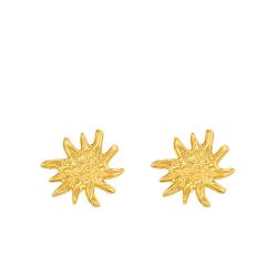 Boucles d'Oreilles Edlweisse en Or Jaune 375 ou 750 - Vandona