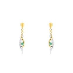 PROMO Boucles d'Oreilles en Or Jaune 375 & Emeraudes - Aurora OCARAT.COM BIJOUTERIE N°1