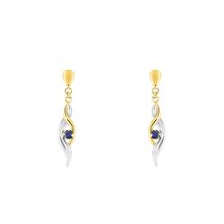 Boucles d'Oreilles en Or Jaune 375 & Saphirs - Aurora