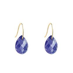 PROMO Boucles d'Oreilles en Or Jaune 750 & Lapis Lazuli - Morganne Bello OCARAT.COM BIJOUTERIE N°1