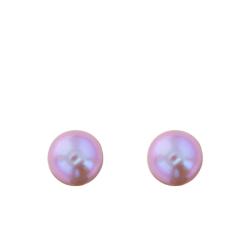 Boucles d'Oreilles en Or Jaune 750 & Perles de Culture Mauves - Emanessence