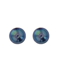 Boucles d'Oreilles en Or Jaune 750 & Perles de Culture Noires - Emanessence