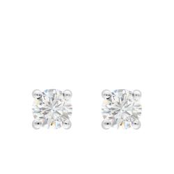 PROMO Boucles d'Oreilles en Platine & Diamants de Synthèse de 0,40 ct à 1 ct, Largeur de 4 mm à 5 mm - Ocarat OCARAT.COM BIJOUTERIE N°1