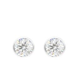 PROMO Boucles d'Oreilles en Platine & Diamants de Synthèse de 0,40 ct à 1 ct Serties Clos - Ocarat OCARAT.COM BIJOUTERIE N°1