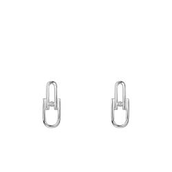 Boucles d'Oreilles Evidence en Argent & Diamant - La Garçonne Diamant