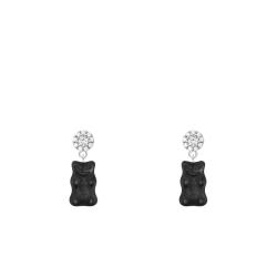 Boucles d'Oreilles Haribo Noir en Argent 925 & Oxydes de Zirconium Blancs - H2330-052-11 - Thomas Sabo