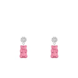 Boucles d'Oreilles Haribo Rose en Argent 925 & Oxydes de Zirconium Blancs - H2330-052-9 - Thomas Sabo