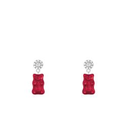 Boucles d'Oreilles Haribo Rouge en Argent 925 & Oxydes de Zirconium Blancs - H2330-052-10 - Thomas Sabo
