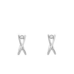 Boucles d'Oreilles Harmonie Infinie en Argent & Diamant - La Garçonne Diamant
