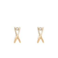 PROMO Boucles d'Oreilles Harmonie Infinie en Plaqué Or Jaune & Diamant - La Garçonne Diamant OCARAT.COM BIJOUTERIE N°1