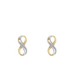 Boucles d'Oreilles Infini en Or Bicolore 750 - Emanessence