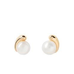 Boucles d'Oreilles La Perla en Argent Doré & Perles d'Eau Douce - AR01-E68 - Pdpaola