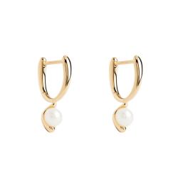 Boucles d'Oreilles La Perla Mini en Argent Doré & Perles d'Eau Douce - ARB1-E69-U - Pdpaola