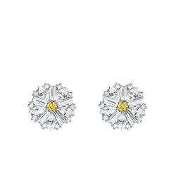 Boucles d'Oreilles Lovely Daisy Fleurs en Argent 925 & Oxydes de Zirconium Bicolores - H2169-051-4 - Thomas Sabo