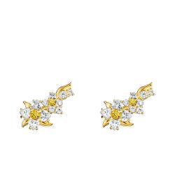 Boucles d'Oreilles Lovely Daisy Fleurs en Plaqué Or Jaune & Oxydes de Zirconium Bicolores - H2324-414-4 - Thomas Sabo
