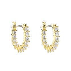 Boucles d'Oreilles Matrix en Métal Doré & Cristaux Blancs - 5733398 - Swarovski