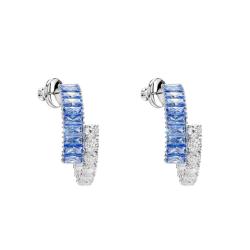 Boucles d'Oreilles Matrix en Métal Rhodié & Cristaux Bicolores - 5722459 - Swarovski