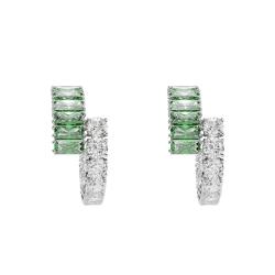 PROMO Boucles d'Oreilles Matrix en Métal Rhodié & Cristaux Verts et Blancs - 5732264 - Swarovski OCARAT.COM BIJOUTERIE N°1