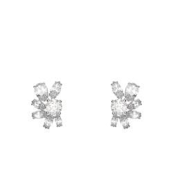 PROMO Boucles d'Oreilles Mesmera Fleurs en Métal Rhodié & Cristaux Blancs - 5737462 - Swarovski OCARAT.COM BIJOUTERIE N°1