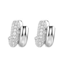 PROMO Boucles d'Oreilles Mini Créoles Dextera en Plaqué Rhodium & Cristaux - 5738197 - Swarovski OCARAT.COM BIJOUTERIE N°1