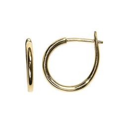 PROMO Boucles d'Oreilles Mini Créoles Rondes Brillantes en Or Jaune 750, Diamètre 12 mm - Buelling OCARAT.COM BIJOUTERIE N°1