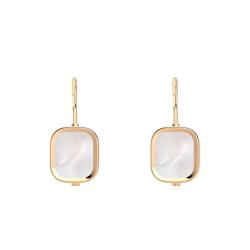 Boucles d'Oreilles Mykonos en Plaqué Or Jaune & Nacre - Skalli