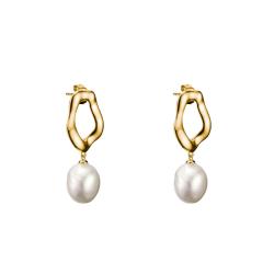 Boucles d'Oreilles Natural Beauty en Plaqué Or Jaune & Perles d'Eau Douce - H2322-430-14 - Thomas Sabo