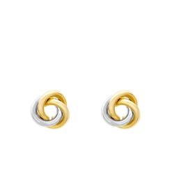 Boucles d'Oreilles Noeud en 2 Ors 375 - Emanessence