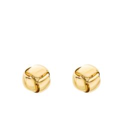 Boucles d'Oreilles Noeud en Or Jaune 375 - Emanessence
