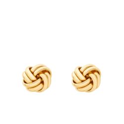 Boucles d'Oreilles Noeuds Doublés Déssérrés en Or Jaune 375 - Emanessence