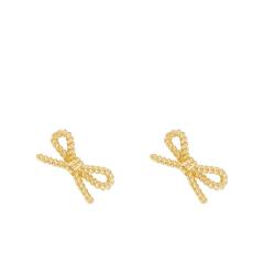 Boucles d'Oreilles Noeuds Torsadés en Or Jaune 375 - Emanessence