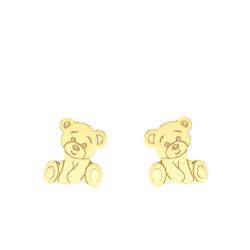 Boucles d'Oreilles Ourson en Or Jaune 375 - Bambins