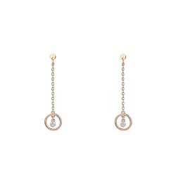 Boucles d'Oreilles Pendantes Angélique en Plaqué Or Jaune & Diamant - La Garçonne Diamant