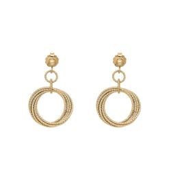 PROMO Boucles d'Oreilles Pendantes en Argent 925 Doré, Diamètre 20 mm - Orus Bijoux OCARAT.COM BIJOUTERIE N°1