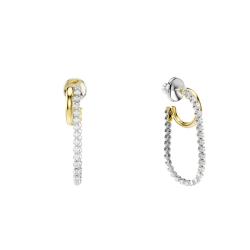 Boucles d'Oreilles Pendantes Hyperbola Métaux & Oxydes de Zirconium - 5749366 - Swarovski