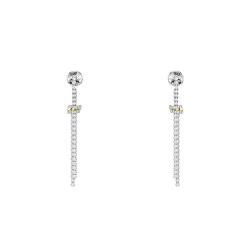Boucles d'Oreilles Pendantes Hyperbola Noeud Cristaux & Oxydes de Zirconium - 5752866 - Swarovski