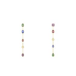 Boucles d'Oreilles Pendantes Imber en Métal Doré & Oxydes de Zirconium Multicolores - 5753289 - Swarovski