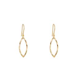 Boucles d'Oreilles Pendantes Marquises en Or Jaune 375 - Emanessence