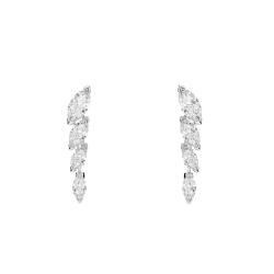 Boucles d'Oreilles Pendantes Mesmera Glam en Métal Rhodié & Oxydes de Zirconium - 5748007 - Swarovski
