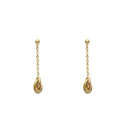 Boucles d'Oreilles Pendantes Nœuds Antillais, Longueur 6 mm - Rosatella