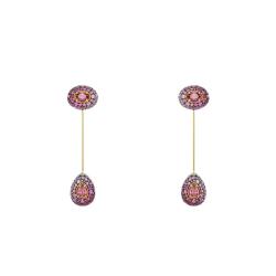 Boucles d'Oreilles Pendantes Sublima Rouges en Métal Doré & Oxydes de Zirconium - 5752891 - Swarovski