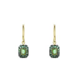 Boucles d'Oreilles Pendantes Sublima Vertes en Métal Doré & Oxydes de Zirconium - 5752890 - Swarovski